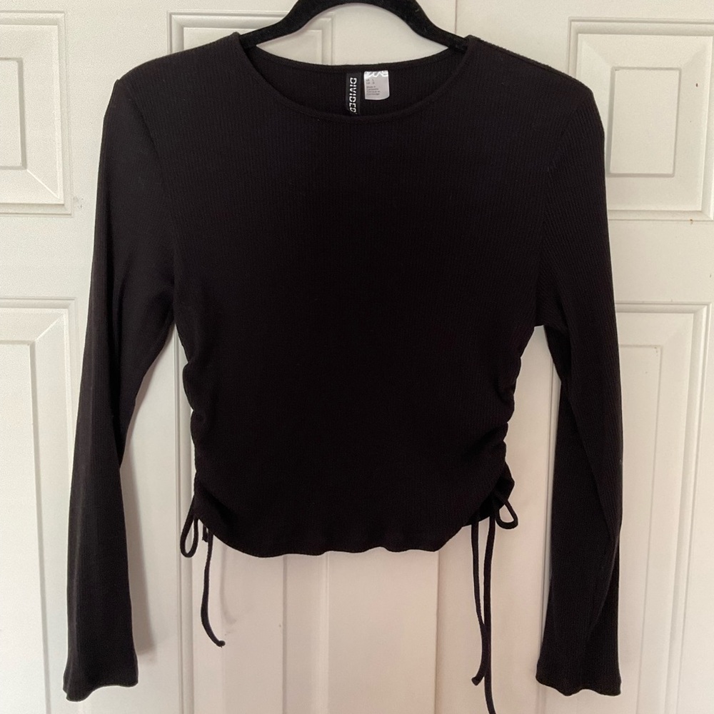 Black long sleeve top